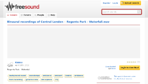 Freesound聲音庫：Regents Park - Waterfall.wav-資源代表圖