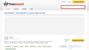 Freesound聲音庫：Soundwalk at Loyola High School