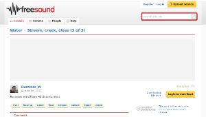 Freesound聲音庫：Streem, creek, close (3 of 3)