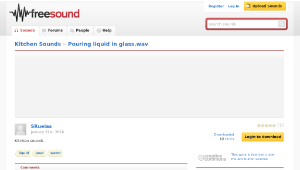 Freesound聲音庫：Pouring liquid in glass.wav