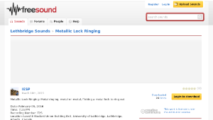 Freesound聲音庫：Metallic Lock Ringing縮圖