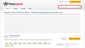 Freesound聲音庫：Metallic_Scraping_Broad_Strokes.wav