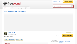 Freesound聲音庫：Laying Block Paving.wav