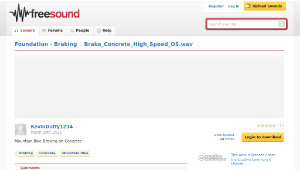 Freesound聲音庫：Brake_Concrete_High_Speed_OS.wav