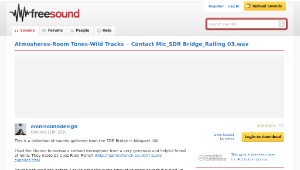 Freesound聲音庫：Contact Mic_SDR Bridge_Railing 03.wav