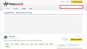 Freesound聲音庫：blub_short_17.wav