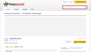 Freesound聲音庫：10 minute timer.mp3