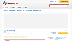 Freesound聲音庫：Marche et TraverseĚe Torrent.wav