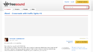 Freesound聲音庫：Crossroads with traffic lights #3