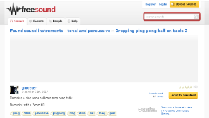 Freesound聲音庫：Dropping ping pong ball on table 2縮圖
