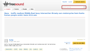 Freesound聲音庫：traffic medium Middle East busy intersection throaty cars motorcycles horn honks horses people-資源代表圖