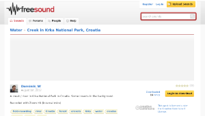 Freesound聲音庫：Creek in Krka National Park, Croatia-資源代表圖