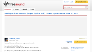 Freesound聲音庫：HiHat Open RAW-06 Gate EQ.wav-資源代表圖