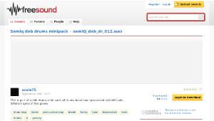 Freesound聲音庫：semiQ_dnb_dr_012.wav