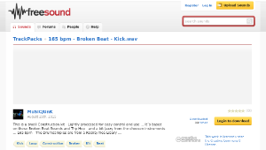 Freesound聲音庫：165 bpm - Broken Beat - Kick.wav縮圖