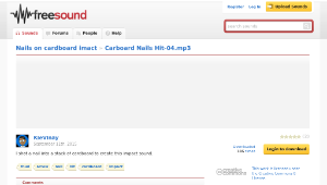 Freesound聲音庫：Carboard Nails Hit-04.mp3縮圖
