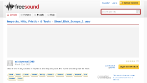 Freesound聲音庫：Steel_Disk_Scrape_1.wav-資源代表圖