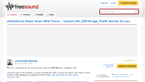 Freesound聲音庫：Contact Mic_SDR Bridge_Traffic Barrier 02.wav