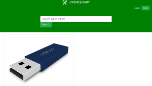 openclipart圖庫：USB Flash Drive-資源代表圖