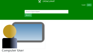 openclipart圖庫：Computer User-資源代表圖