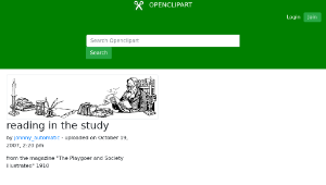 openclipart圖庫：reading in the study-資源代表圖