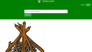 openclipart圖庫：Campfires and cooking cranes縮圖