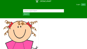 openclipart圖庫：Funny girl 2-資源代表圖