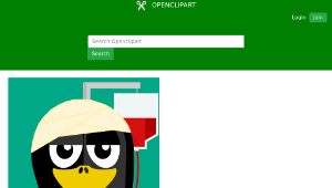 openclipart圖庫：Patient Penguin