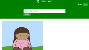 openclipart圖庫：Sitting cross-legged in the grass-資源代表圖