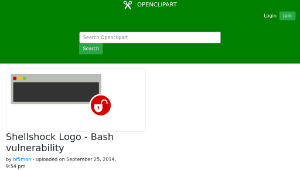 openclipart圖庫：Shellshock Logo - Bash vulnerability-資源代表圖