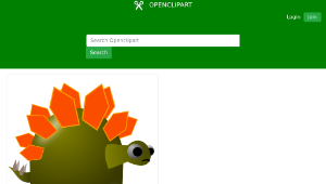 openclipart圖庫：Padepokan: Stegosaurus-資源代表圖