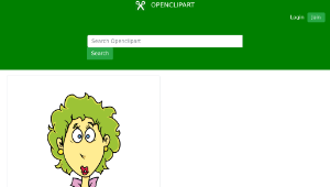 openclipart圖庫：Face of a surprised woman縮圖