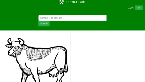 openclipart圖庫：cow - lineart-資源代表圖