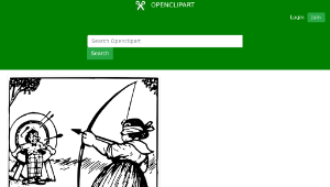 openclipart圖庫：Blindfolded Woman - Arrows縮圖