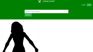 openclipart圖庫：Ambiguous Female Silhouette-資源代表圖