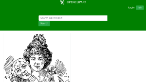 openclipart圖庫：2 faced woman縮圖