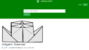 openclipart圖庫：Origami Steamer