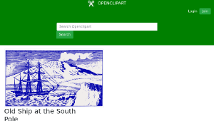 openclipart圖庫：Old Ship at the South Pole-資源代表圖