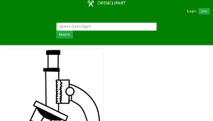 openclipart圖庫：Microscope Line Art-資源代表圖