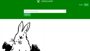 openclipart圖庫：Bunny with egg-資源代表圖
