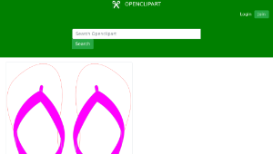 openclipart圖庫：Flipflops with Pink Strap縮圖