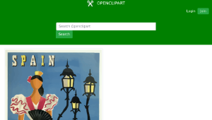 openclipart圖庫：Vintage Travel Poster Spain 4縮圖