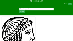 openclipart圖庫：Grecian hairdressing 9縮圖