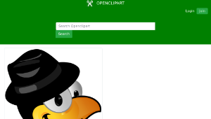 openclipart圖庫：Tux with black hat縮圖