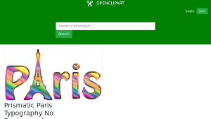 openclipart圖庫：Prismatic Paris Typography No Background-資源代表圖