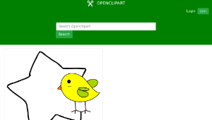 openclipart圖庫：Chick with a star for memo-資源代表圖