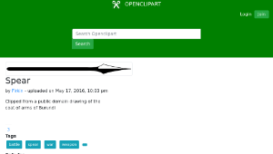 openclipart圖庫：Spear-資源代表圖