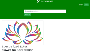 openclipart圖庫：Spectralized Lotus Flower No Background縮圖