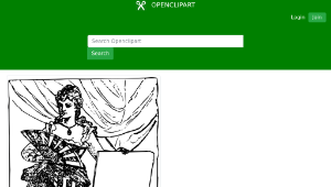 openclipart圖庫：Sexy Lady with a Signboard-資源代表圖