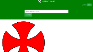 openclipart圖庫：Cross Pattée-資源代表圖